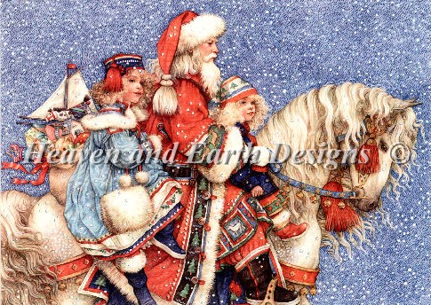 Santa On Horse - Click Image to Close